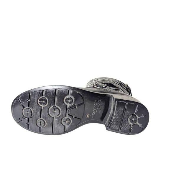 AQUATALIA Sherry Quilted Black Leather Moto Boot Size 6.5 - Picture 9 of 10